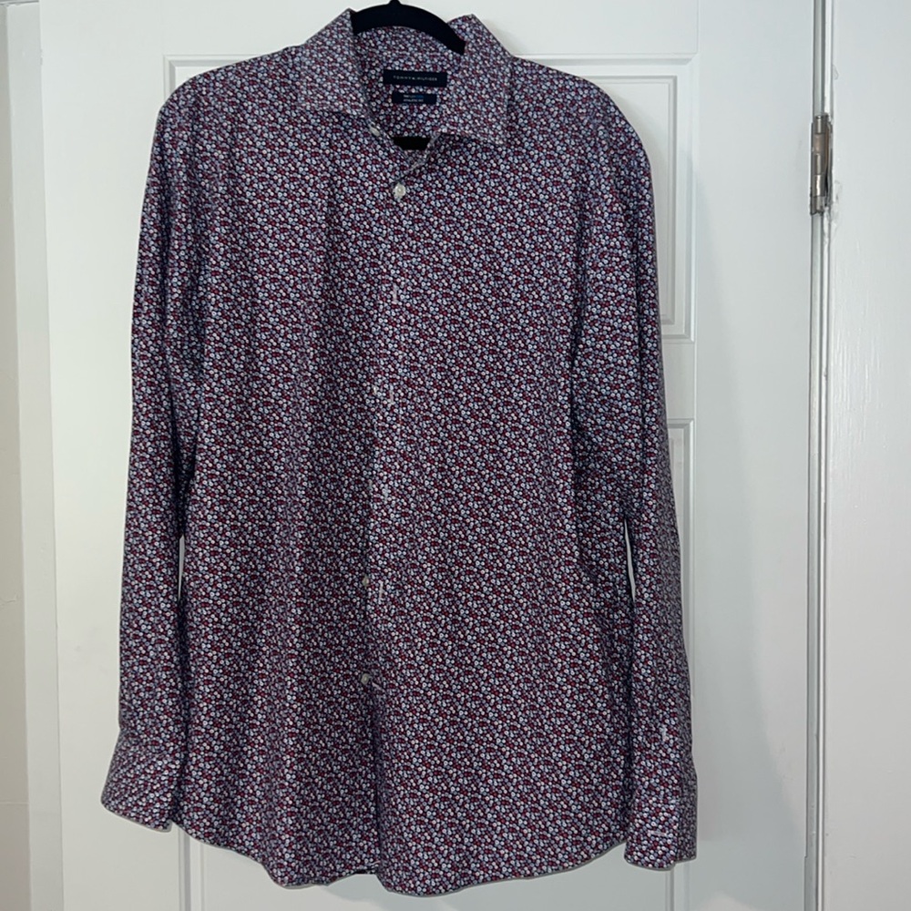 Tommy Hilfiger Floral Athletic Fit FlexCool Button Up